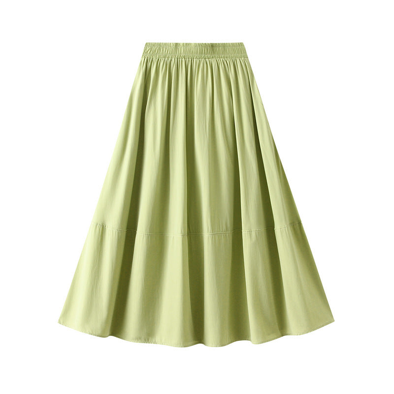 Gentle Silky Shiny Satin Fairy Skirt - A-Line Umbrella Style