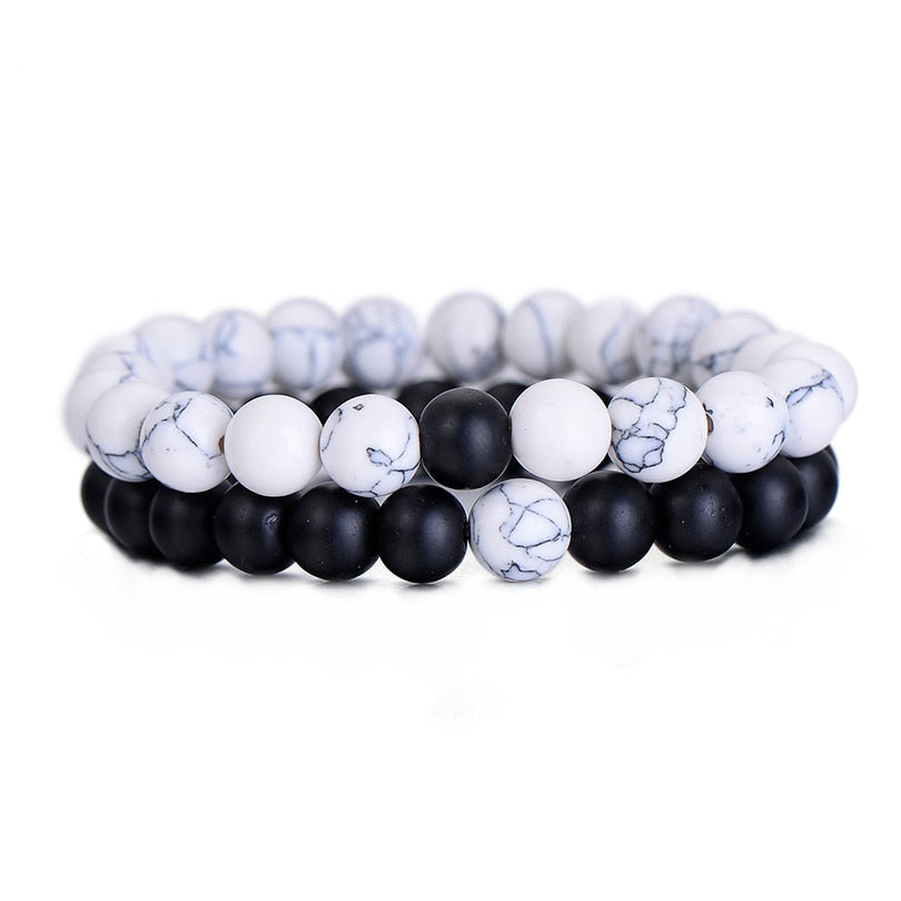 Couples Yin Yang Distance Bracelets - 2Pcs Set