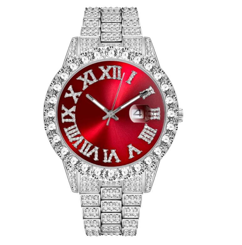 Iced Out Luxury Men's Watch - 18K Gold Plated
