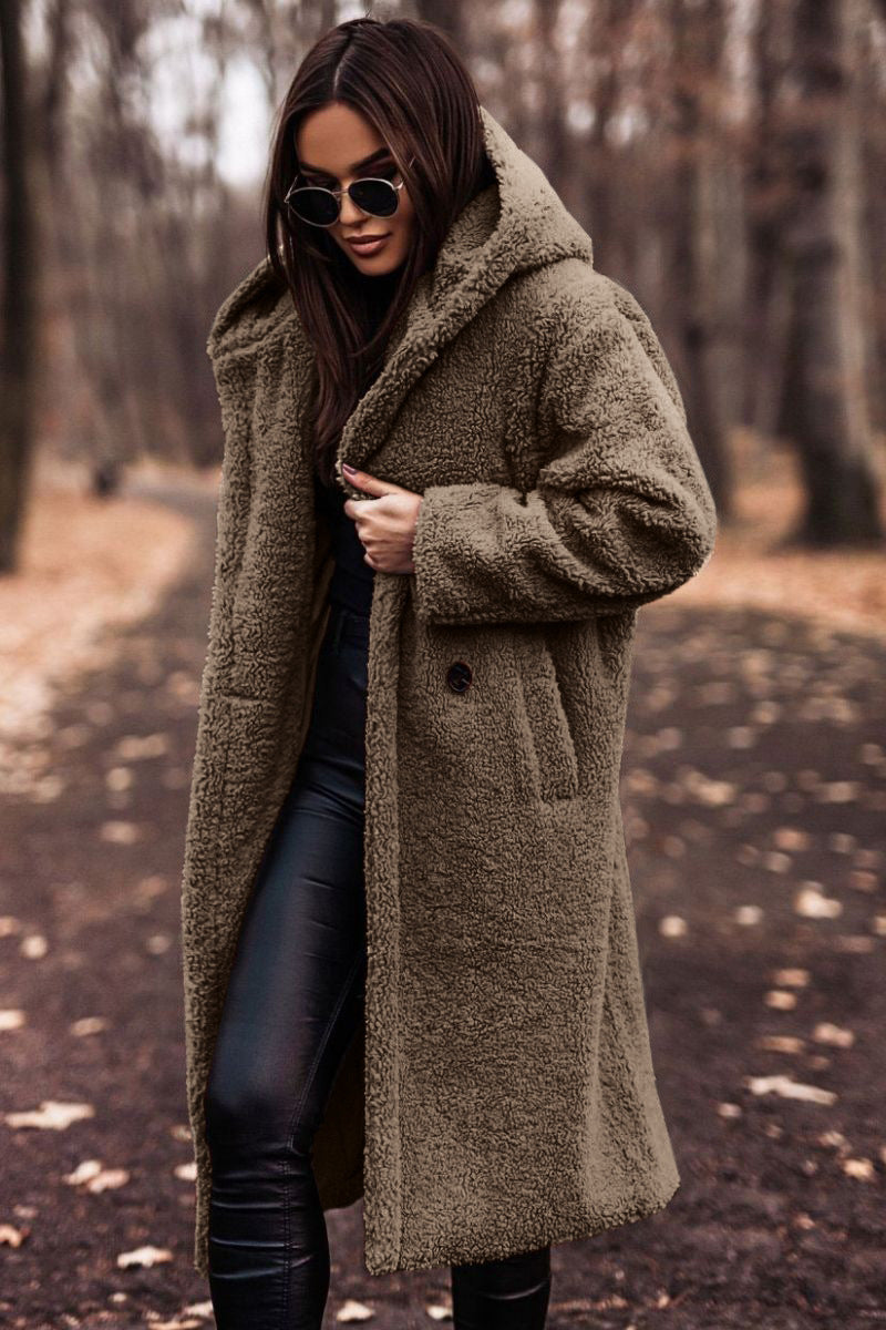 Harajuku Style Long Sleeve Woolen Women's Coat