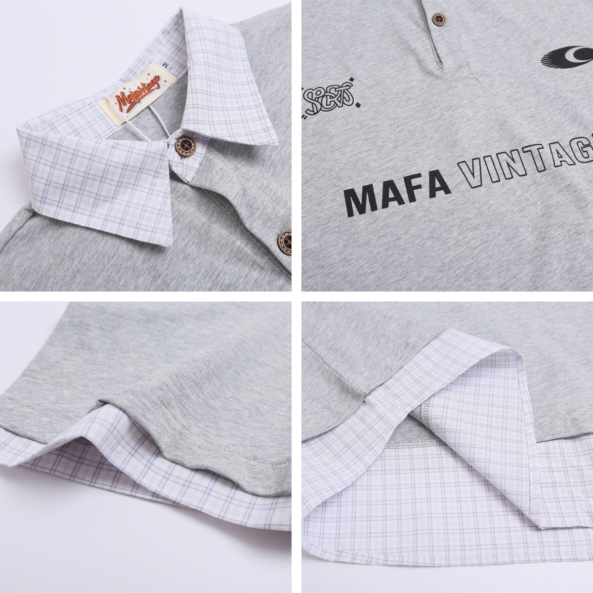 Letter Print Fake Two-Piece T-Shirt