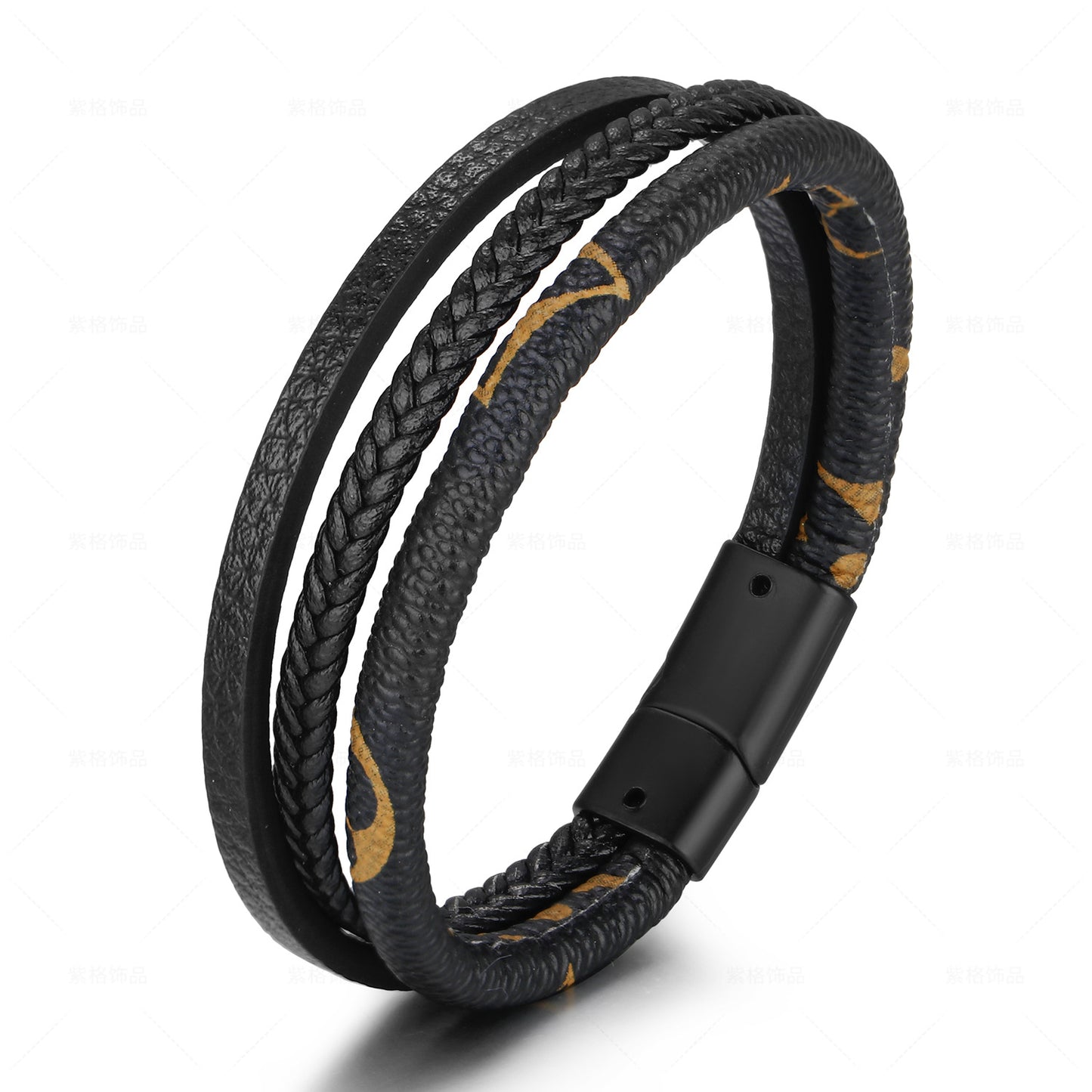 Retro Hand-Woven Leather Bracelet - Unisex Multi-Layer