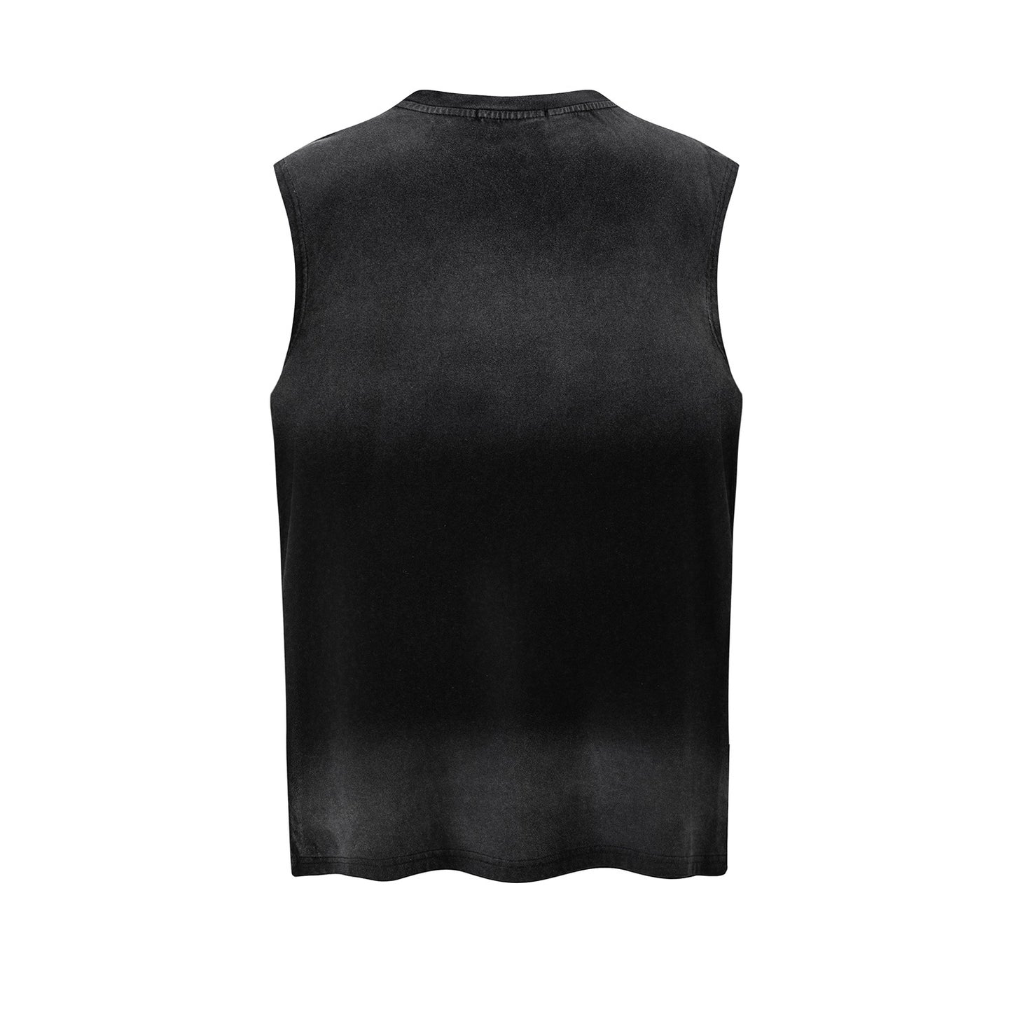 Sunflower Graffiti Vest — Harajuku Style Loose-Fit Cotton Vest (Black / Pink)