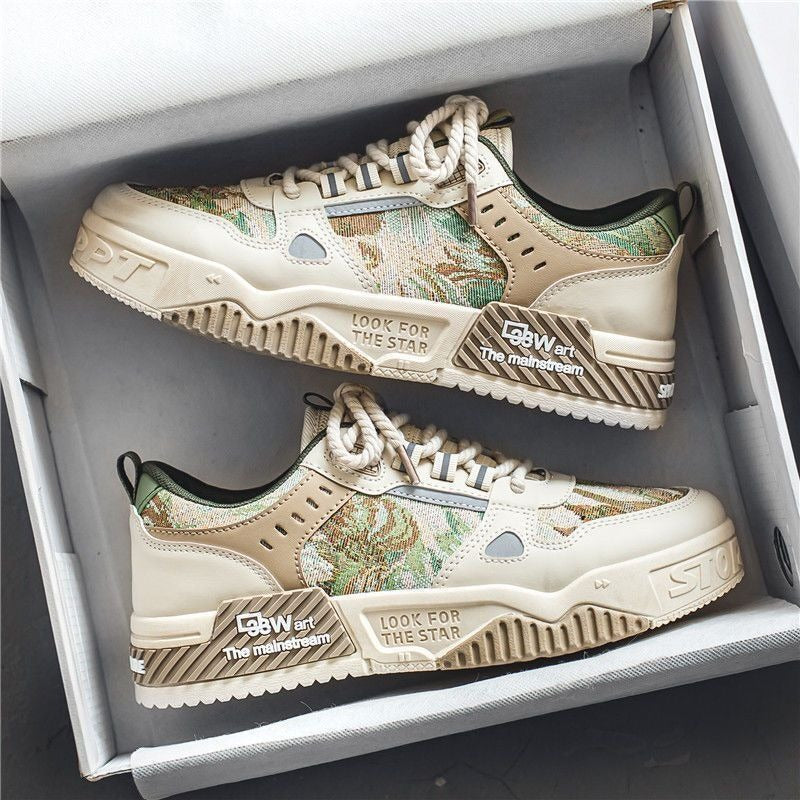 Men's Playful Breathable Canvas Shoes - Trendy Dad Sneakers