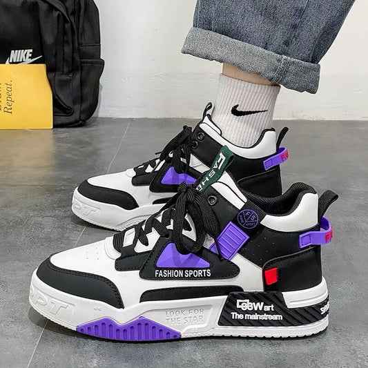 Men's Harajuku High Top Breathable Sneakers
