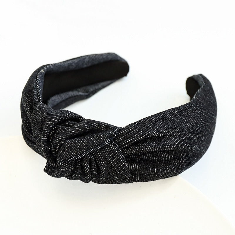 Denim Knot Hair Hoop for Girls