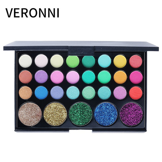 29-Color Matte & Pearlescent Earth-Tone Eyeshadow Palette