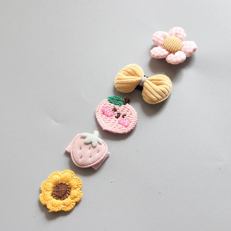 Children's Girls Hair Clip Headwear Crown Korean Little Princess Hair Ornament Baby Hair Clip Set