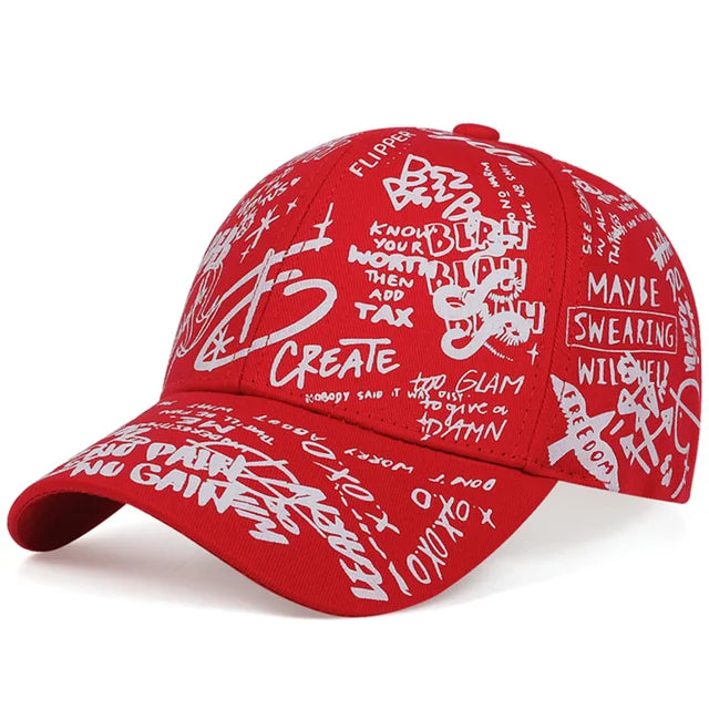 Harajuku Style Graffiti Baseball Cap - Adjustable Snapback