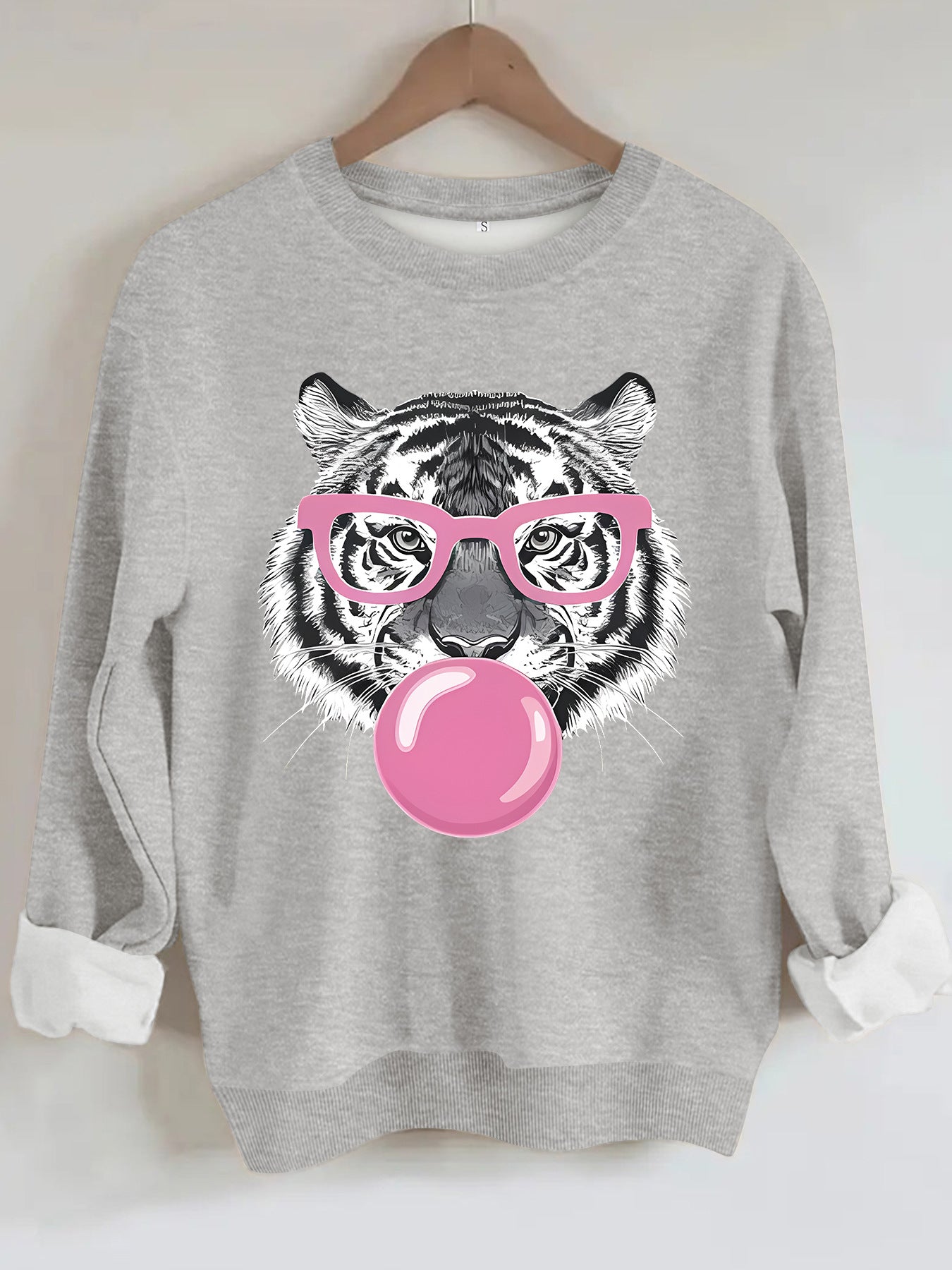 Tiger Bubble Gum Women's Pullover Top in Multiple Colors