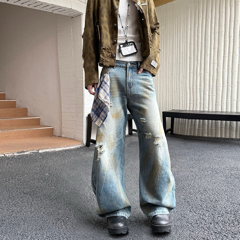 Playful Tie-Dye Loose Flared Slim Wide Leg Pants