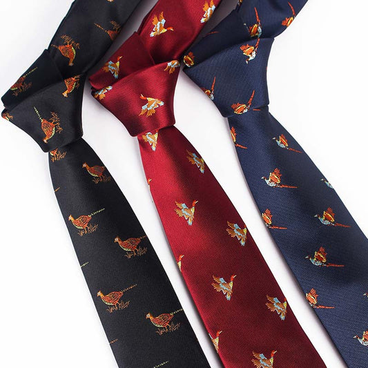Yarn Dyed Jacquard Bird Multi Color Bow Tie