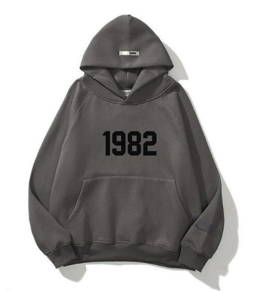Trendy Harajuku Double Layer Hoodie with 1982 Print