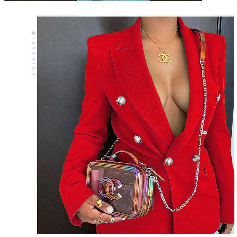 Harajuku Style Double Breasted Slim Fit Blazer