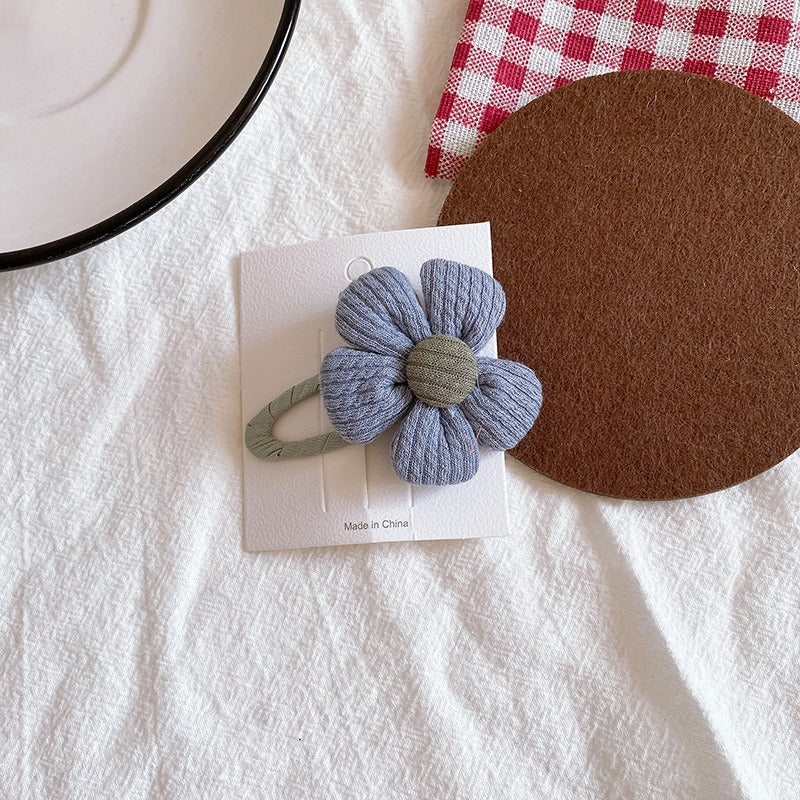 The New Children's Hair Clip Cute Sweet Flower Clip Colorful Hair Accessories Hairpin
