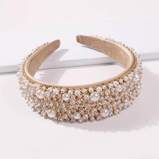 Elegant Handmade Imitation Pearl Hairband