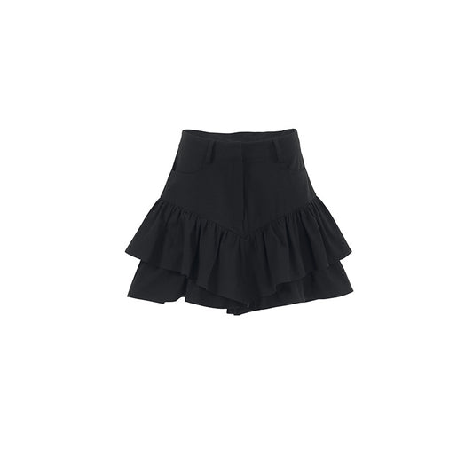 Harajuku Style A-Line Skirt - Versatile Black Short Skirt