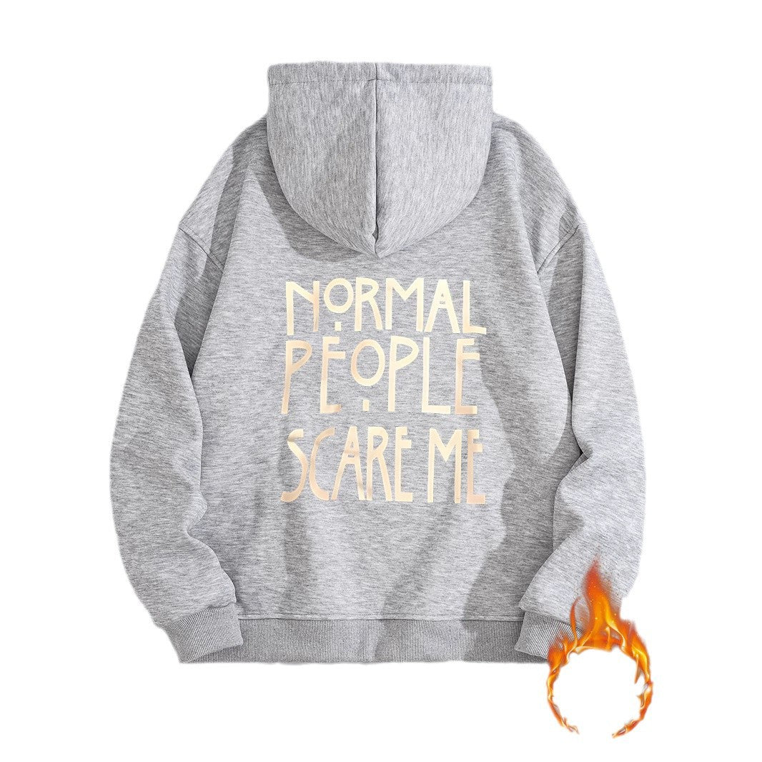 Hooded Long Sleeve Fleece Hoodie with Kangaroo Pocket