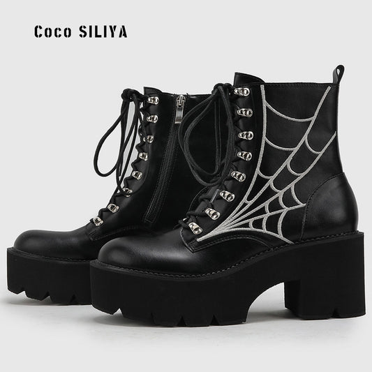 Harajuku Style Women's Thick Soled Platform Boots