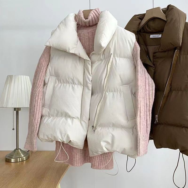 Playful Short Down Cotton Vest for Women