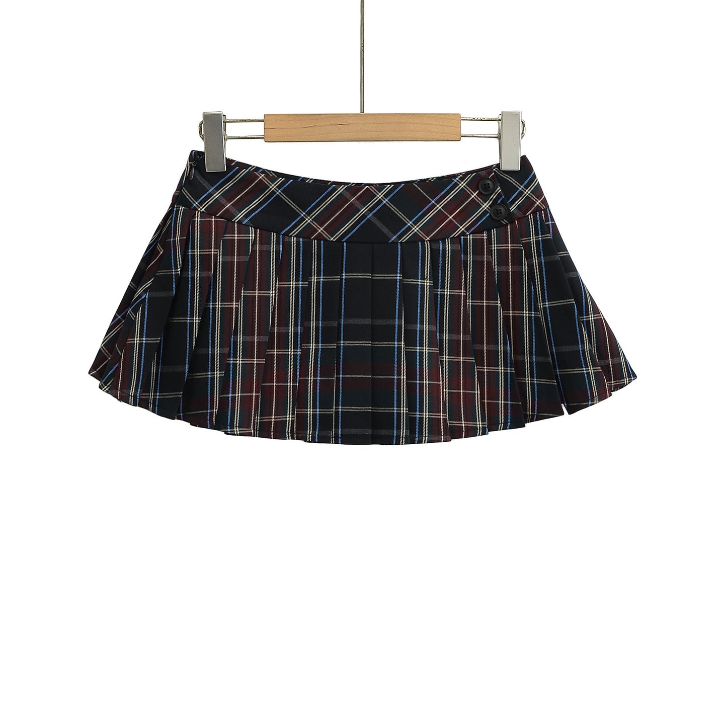Split Pleated Skirt Half Skirt