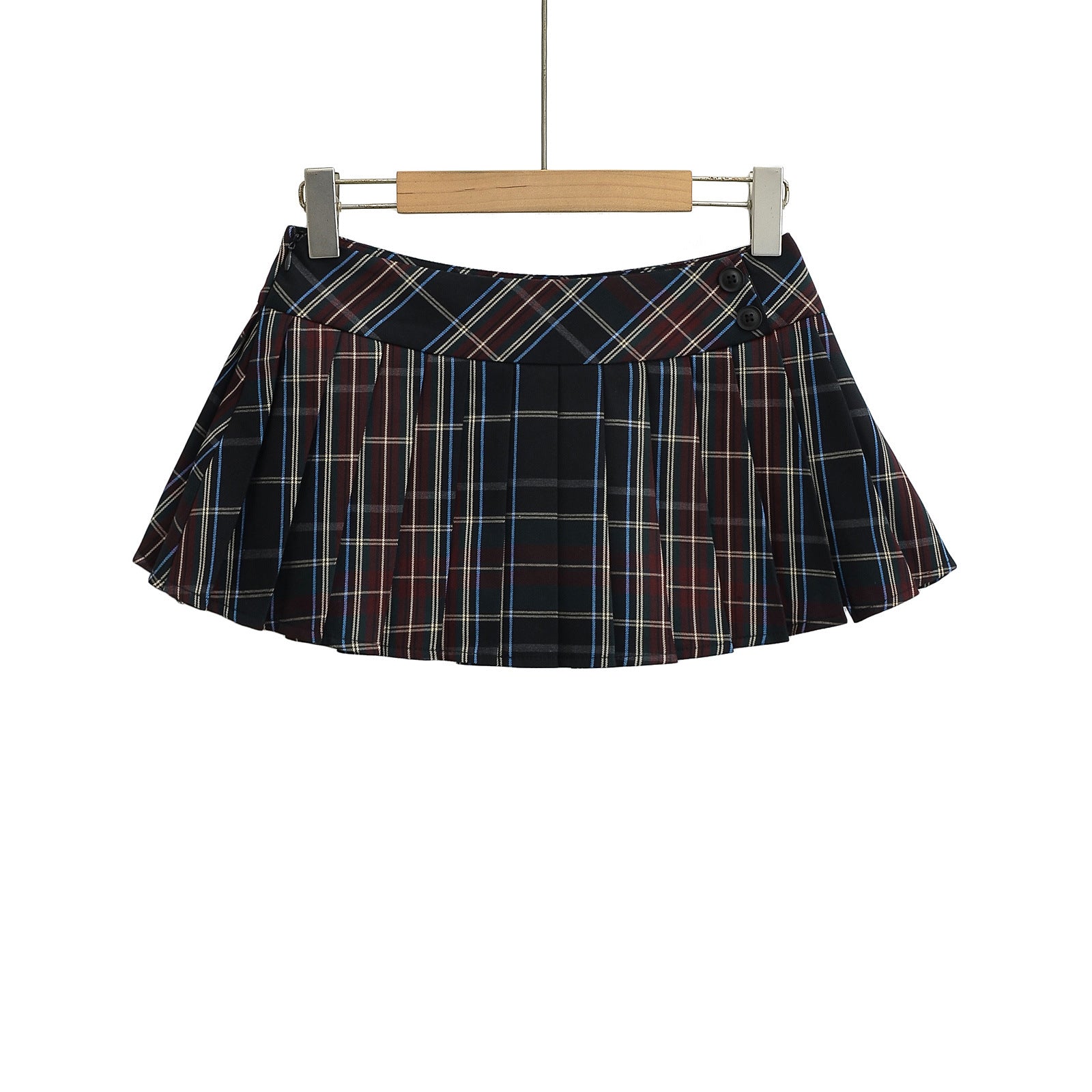 Split Pleated Skirt Half Skirt