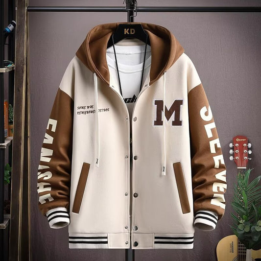Playful Thick Hoodie Jacket for Boys - Contrasting Colors