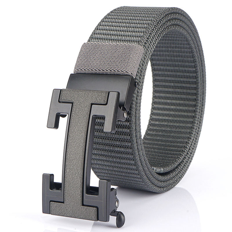 Men's Nylon Automatic Buckle Casual Belt