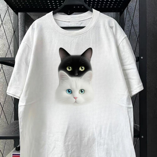 Cute Style Cotton Women's Short Sleeve Fashion INS Style Top American Trendy New Arrival