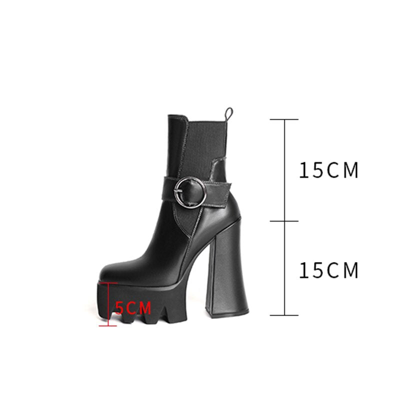 Women's Autumn Short Boots with High Heels