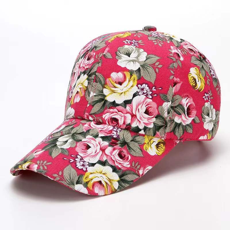 Floral Peony Baseball Cap - Harajuku Style