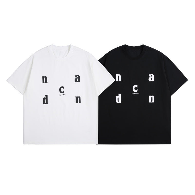 Harajuku Style Letter Print Loose Fit T-Shirt