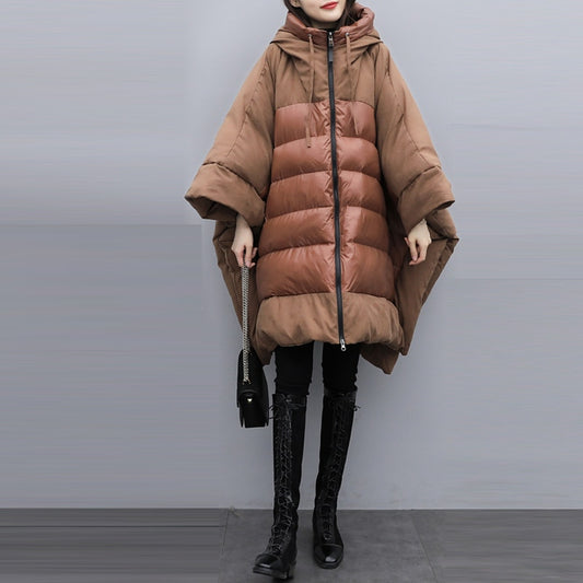 Harajuku Style Women's Thickened Brown Cloak Jacket