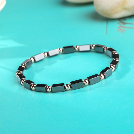 Harajuku Style Black Skull Beaded Bracelet