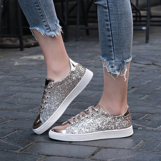 Spring Bling Green Sneakers for Women