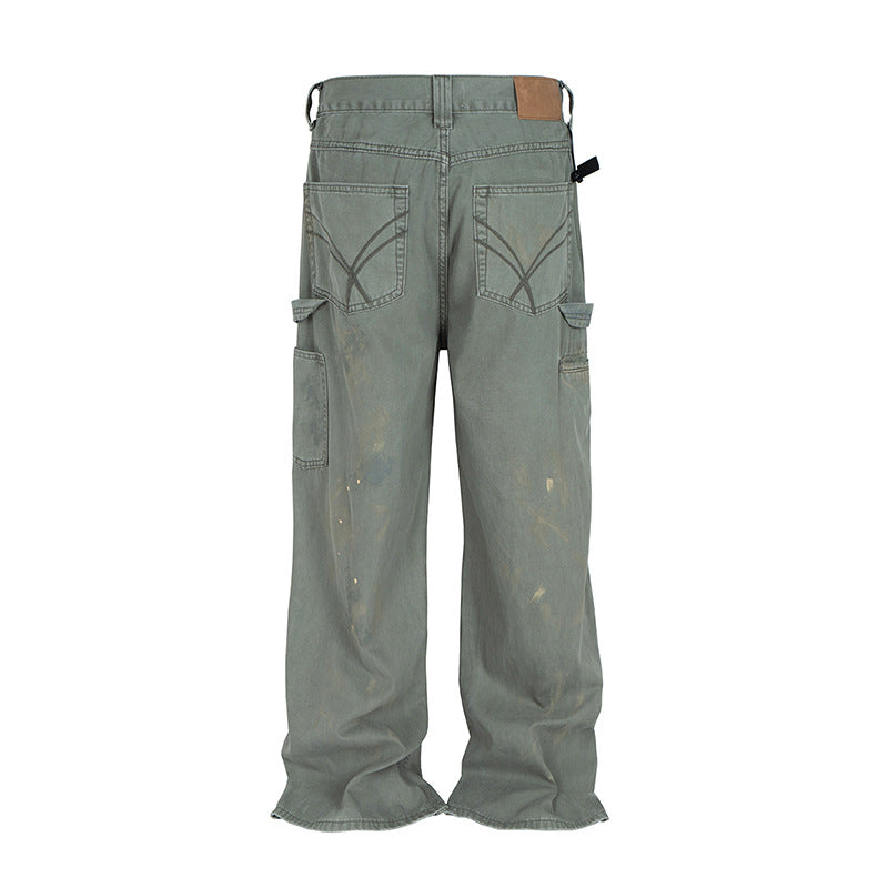 Harajuku Style Straight Leg Wide Leg Jeans