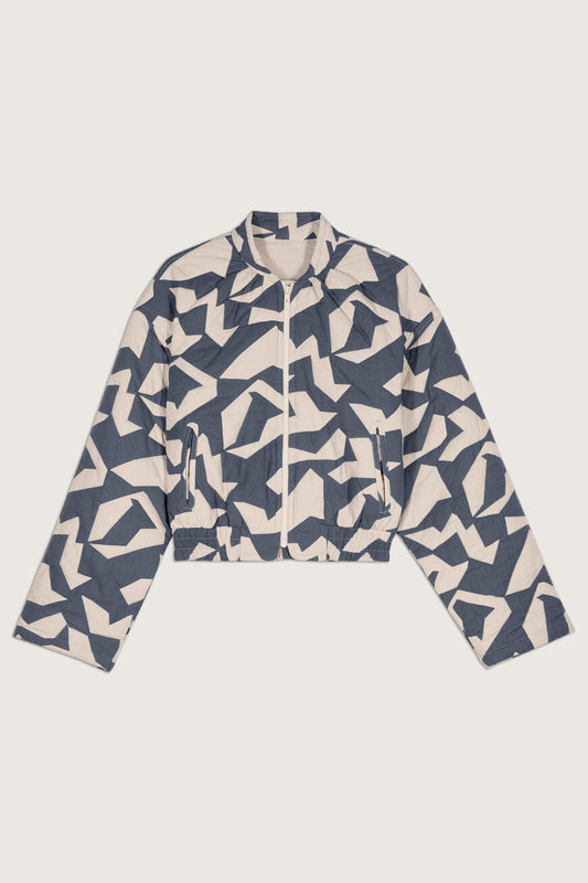 Harajuku Style Retro Printed Cotton Jacket
