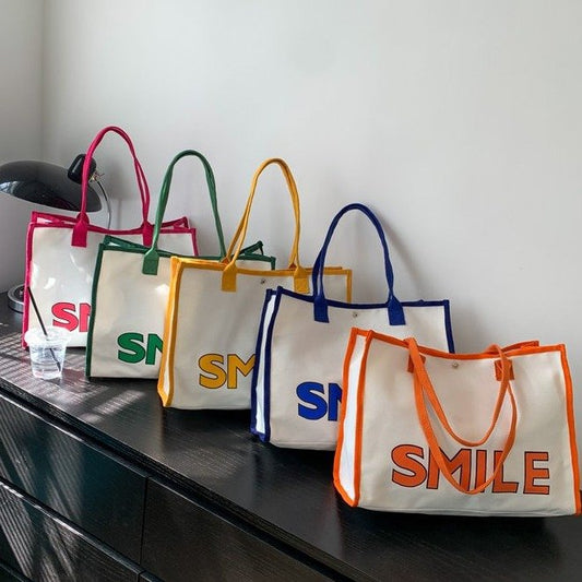 Harajuku Style Large Capacity Tote Bag - Fashionable & Portable