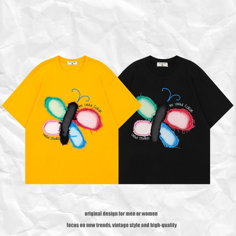 Retro Couple Tee - Trendy Short Sleeve T-Shirt