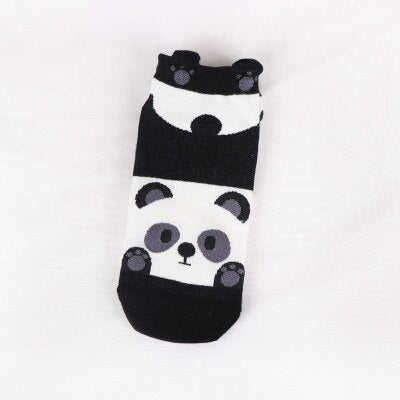 Kawaii Cartoon Cat & Dog Women’s Short Socks