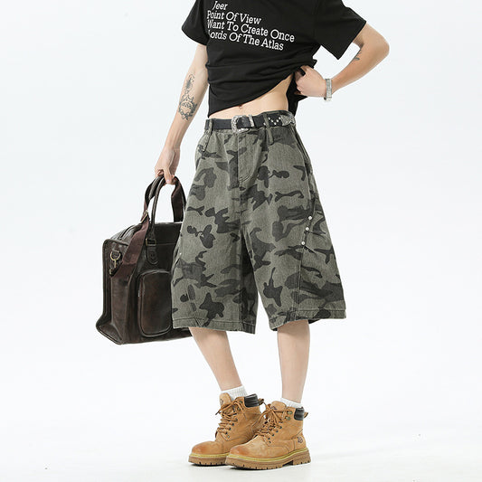 Lumbering Loose Straight Leg Cropped Pants