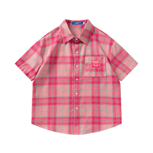 Retro Pocket Casual Blouse - Harajuku Style Unisex Shirt