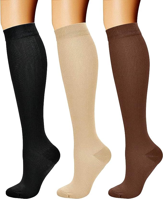 Sports Compression Socks - Long Tube Calf Socks for Skipping Rope and Cycling