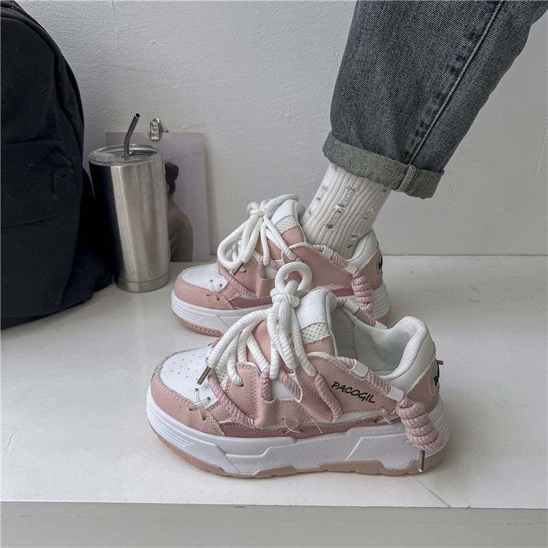 Playful Harajuku Thick Platform Sneakers for Women