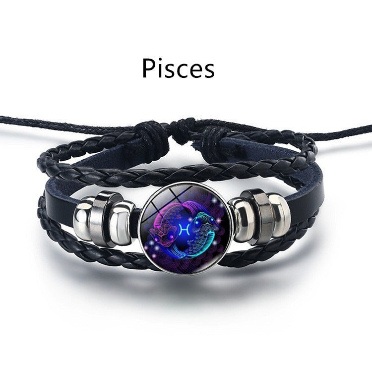 Harajuku Retro Twelve Constellation Bracelet