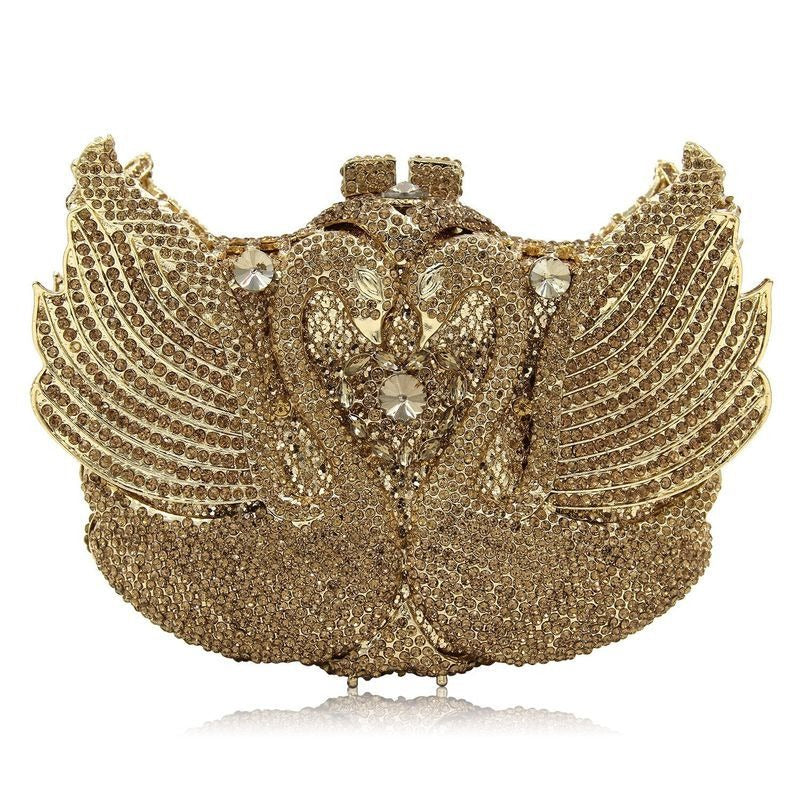 Swan Diamond Studded Dinner Bag