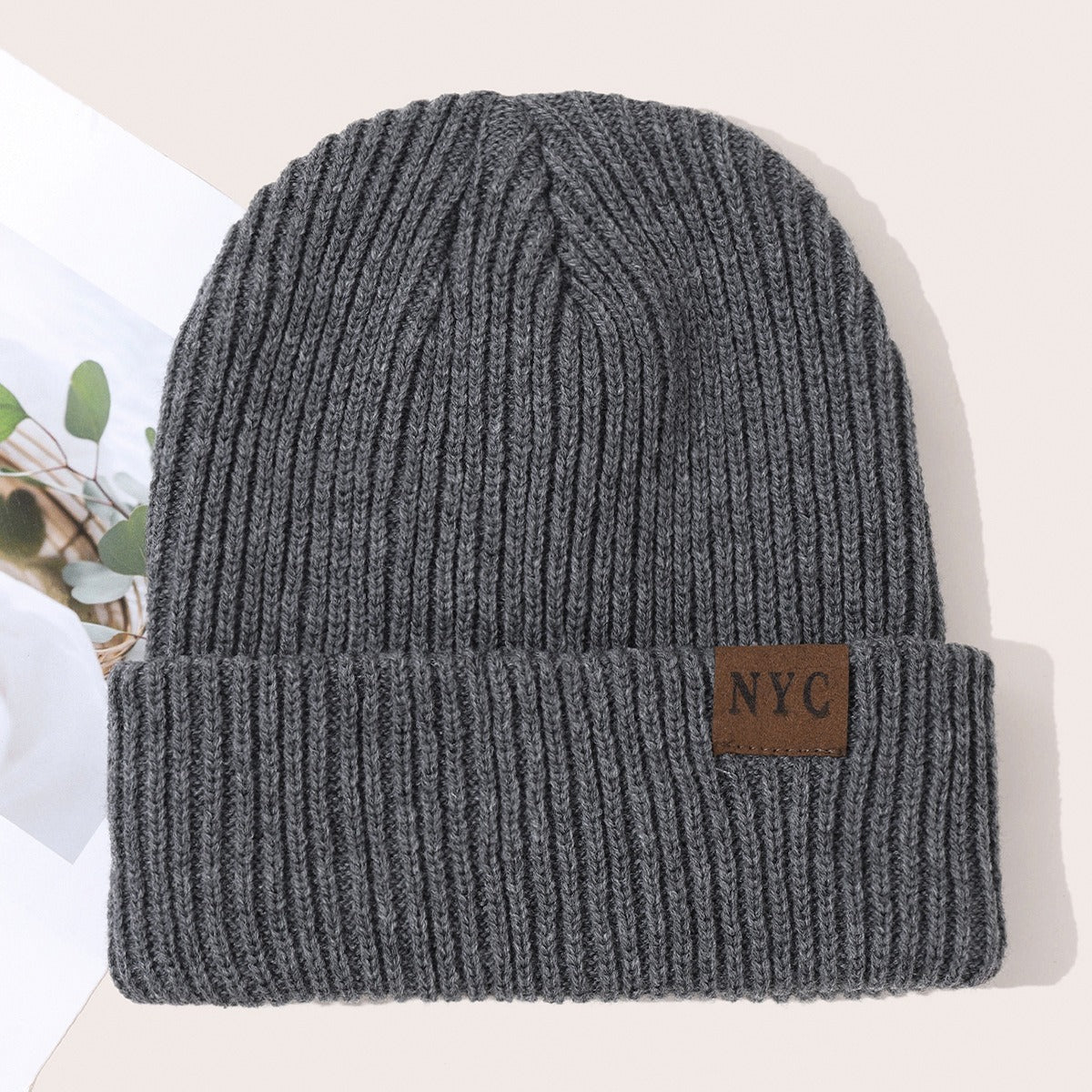 Harajuku Solid Color Warm Windproof Knitted Cap