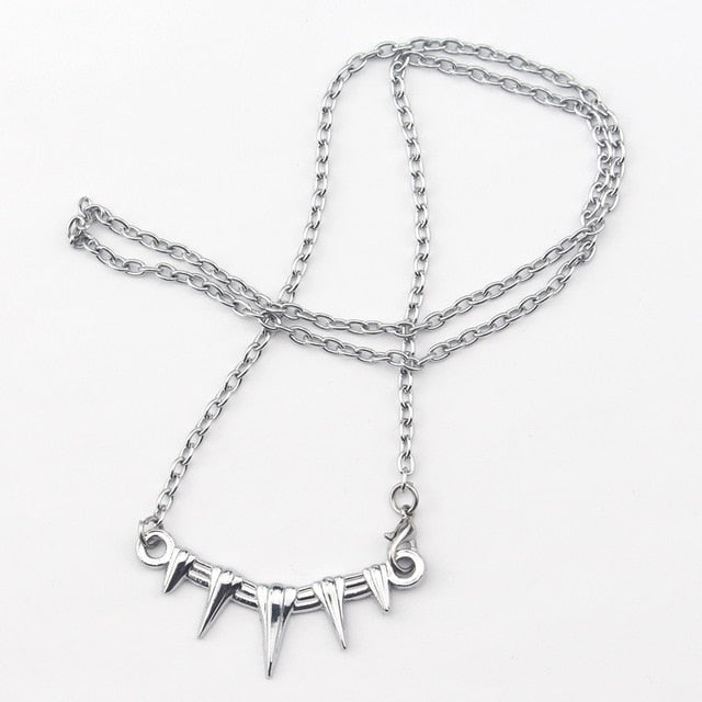 Harajuku Style Black Spikes Men's Pendant Necklace