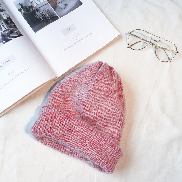 Warm Rabbit Hair Wool Cap - Harajuku Style Knitted Hat