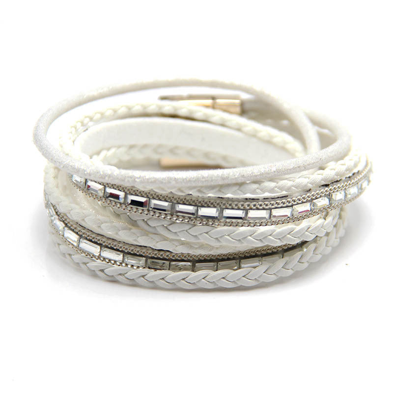 Hand Woven Diamond Bracelet - Harajuku Style Jewelry